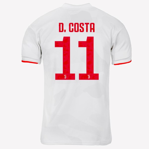 Camiseta Juventus NO.11 D.Costa Replica Segunda Ropa 2019/20 Gris Blanco